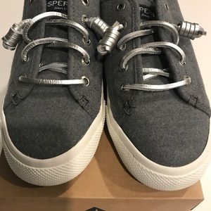 Sperry seacoast wool light grey slip on sneakers size 6.5